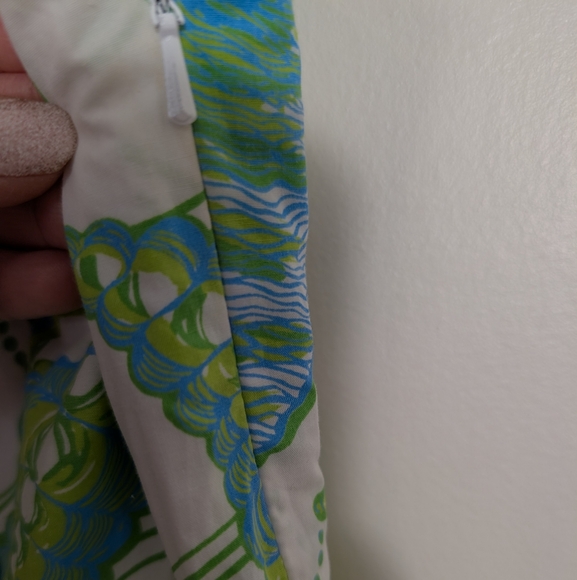 Lily Pulitzer Jubilee White & Green Shell Print Shift Mini Dress - Picture 6 of 10
